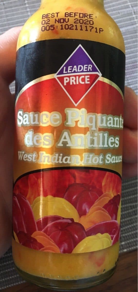 Leader Price Sauce piquante des antilles packshot