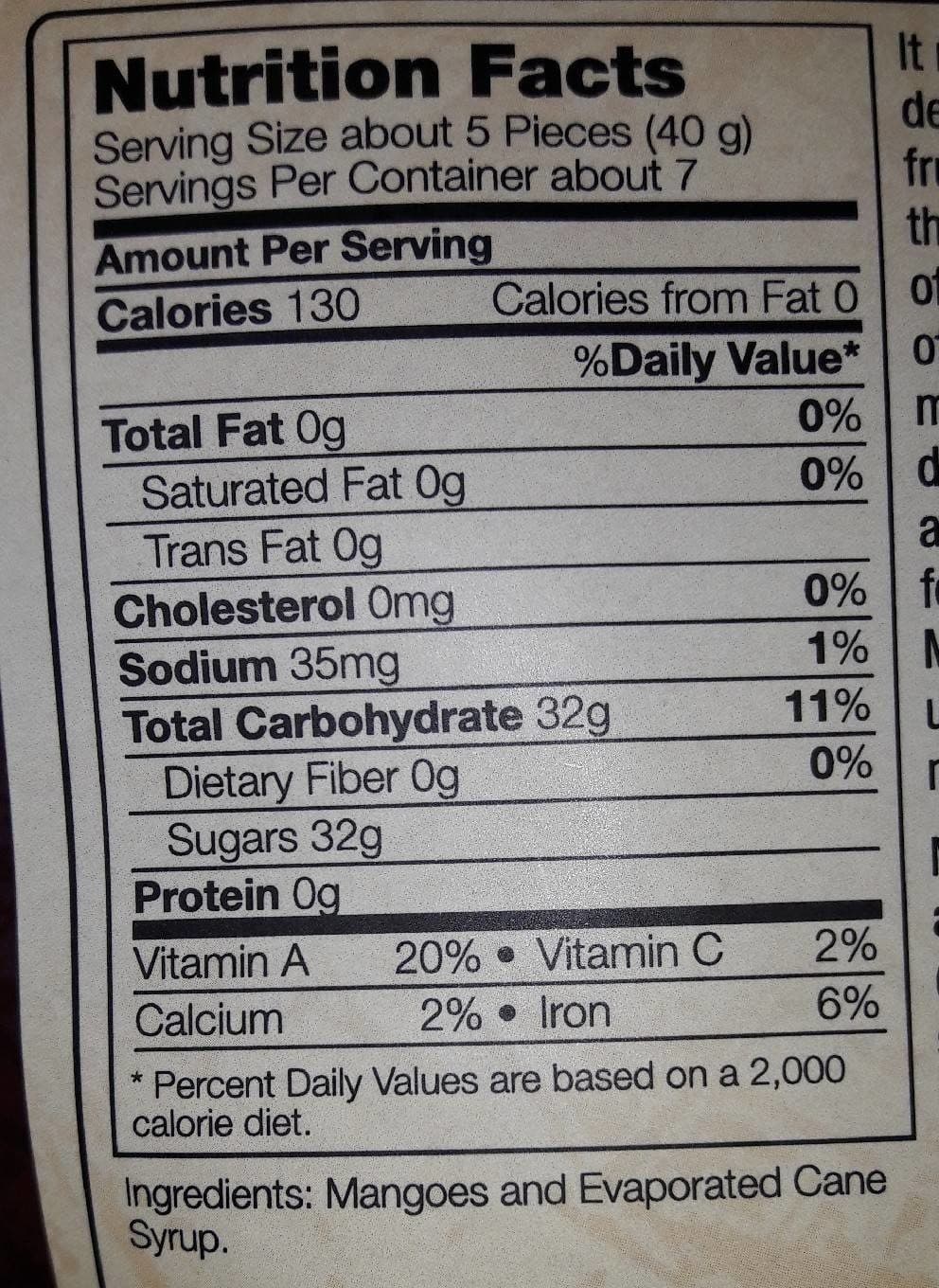 NOW® Real Food Mango Slices packshot