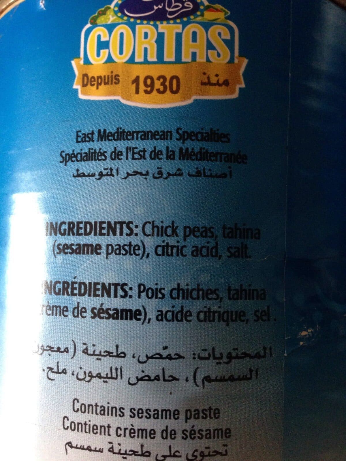 Cortas Hummus tahina packshot