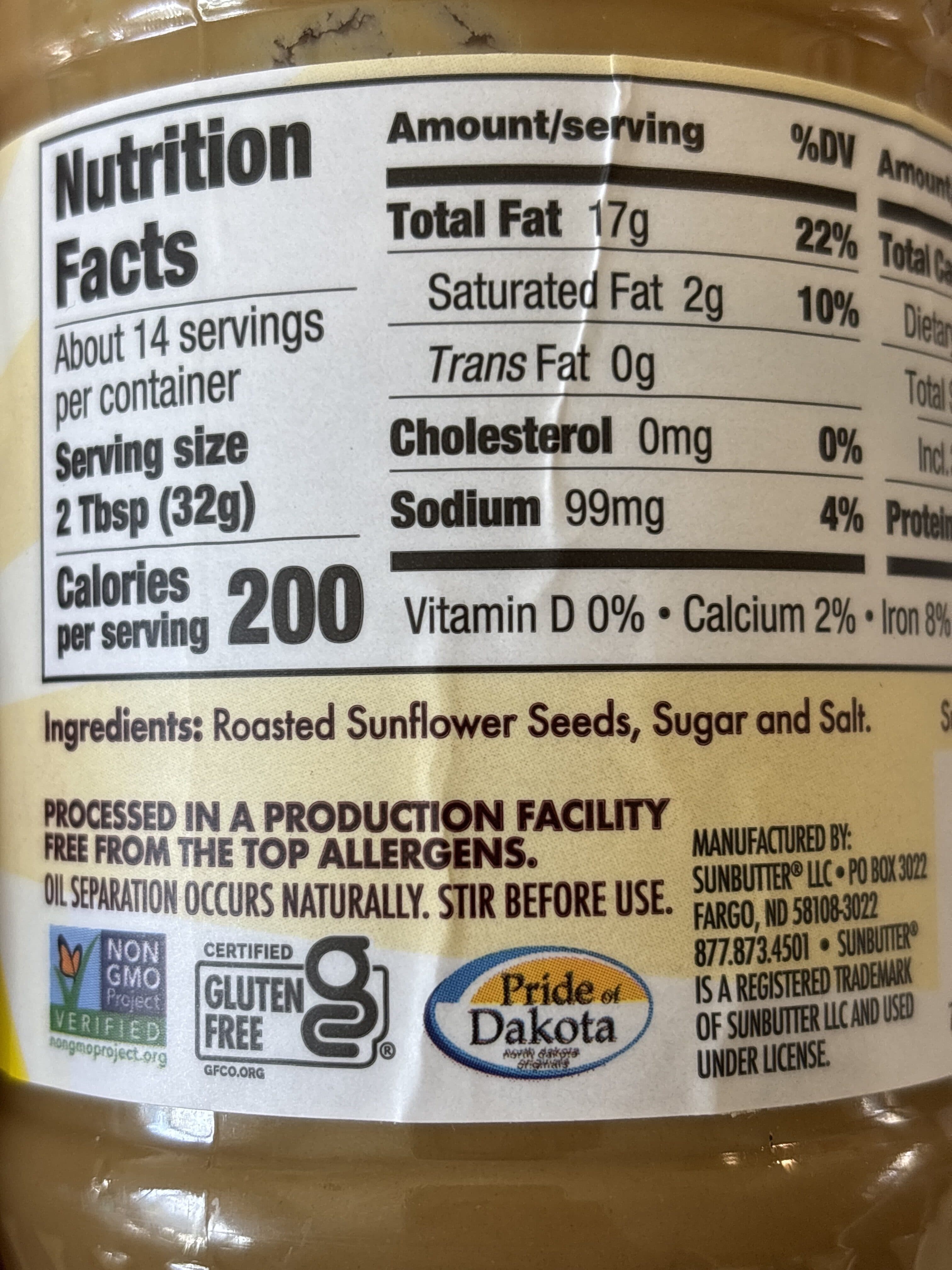 SunButter Sunflower Seed Butter packshot