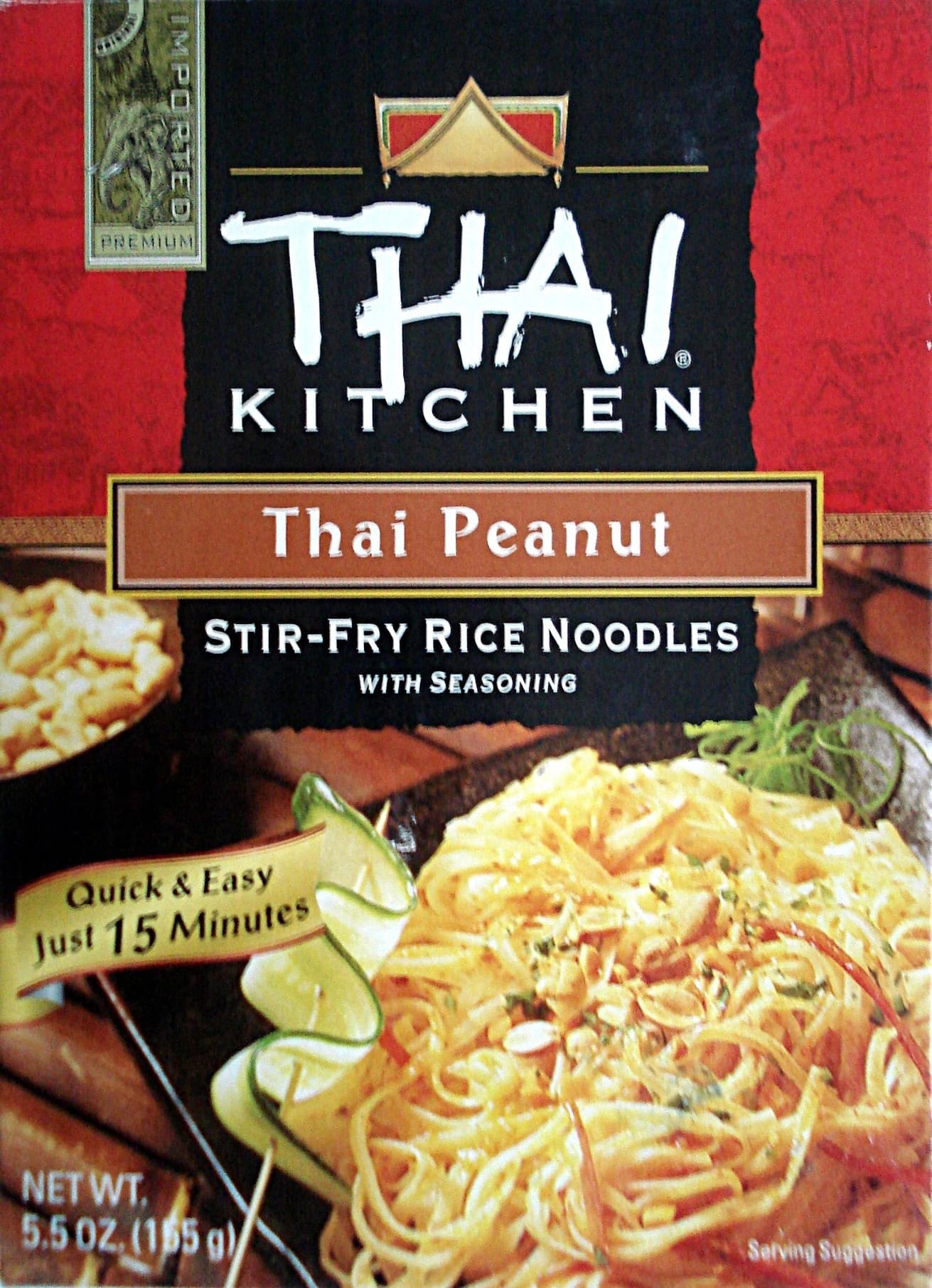 Simply Asia Thai peanut noodle kit includes stir-fry rice noodles & thai peanut seasoning packshot