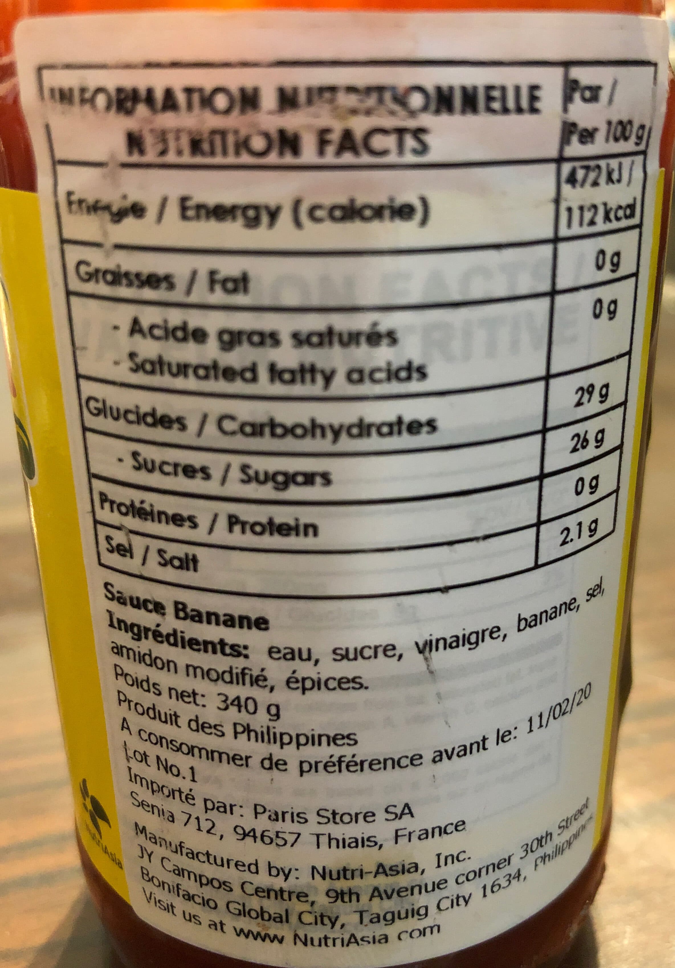 Nutri-Asia Inc. Jufran, Banana Sauce packshot