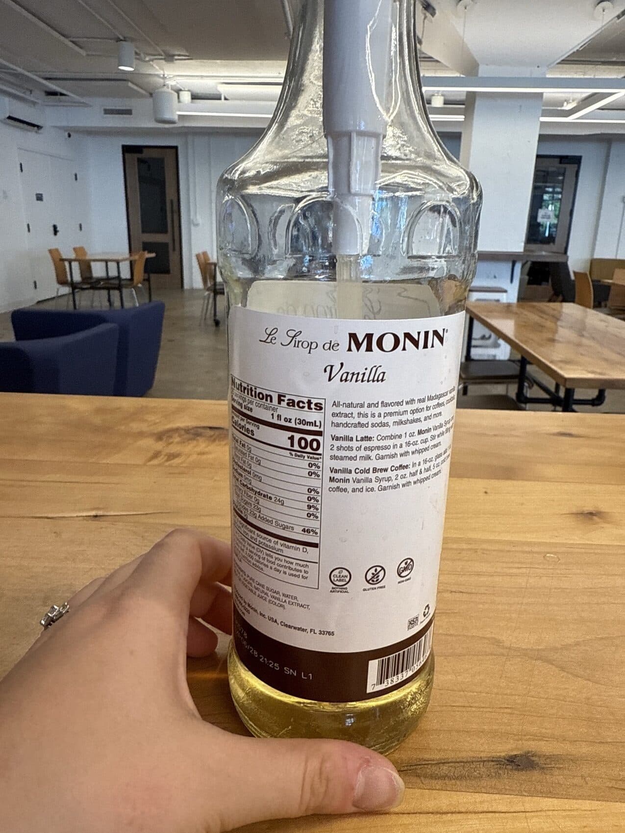 Monin Vanilla Premium Gourmet Syrup packshot