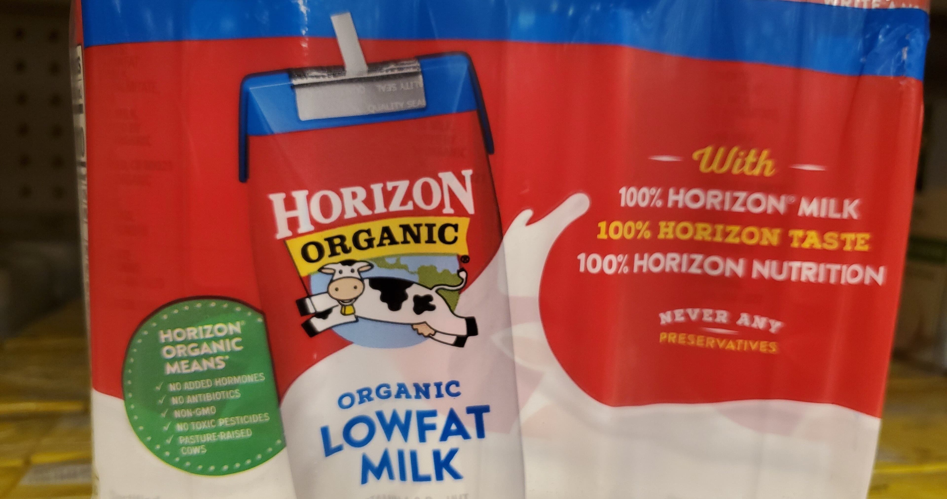Horizon Organic Organic lowfat milk packshot