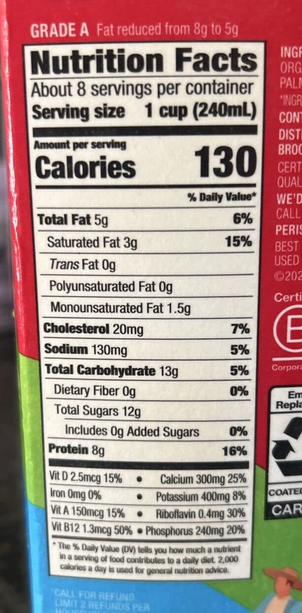 Horizon Organic Organic 2% reduced fat milk packshot