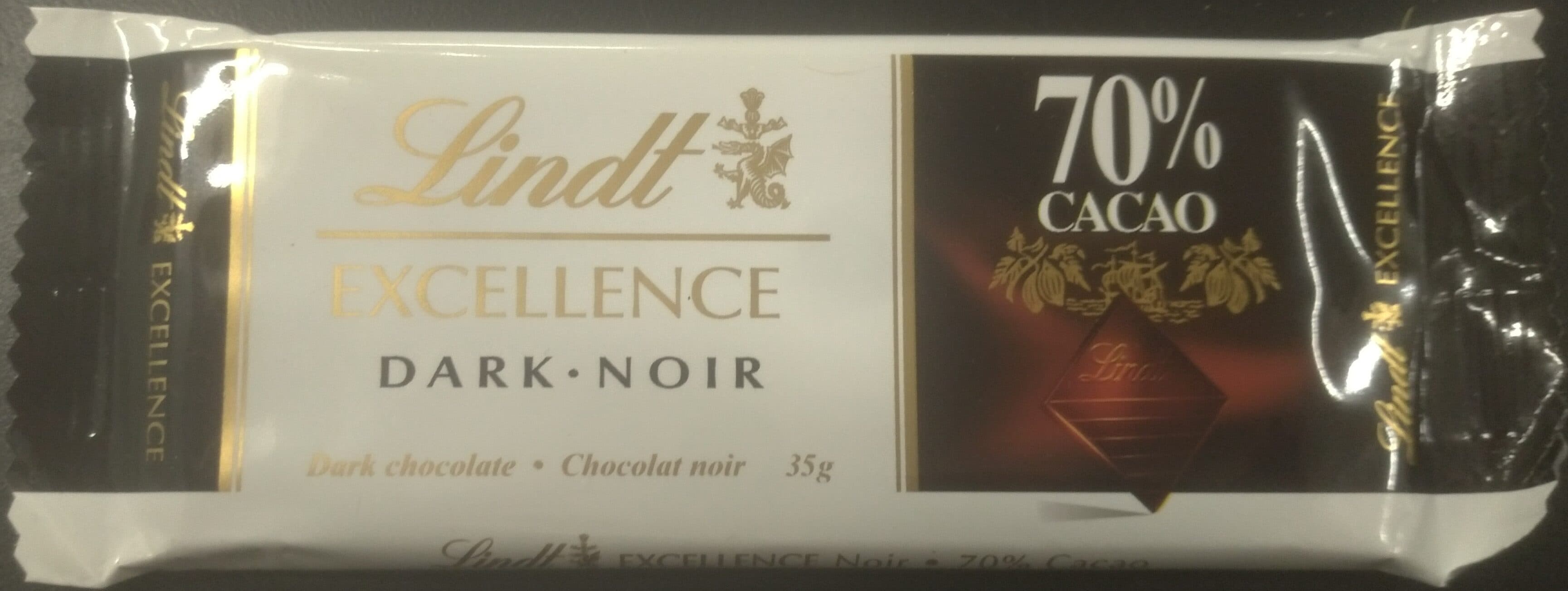 Lindt Excellence Dark Chocolate packshot
