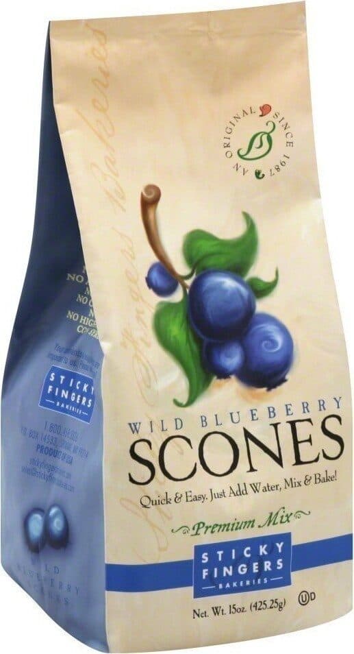 Sticky Fingers Bakeries Wild blueberry scone mix wild blueberry ounce packshot