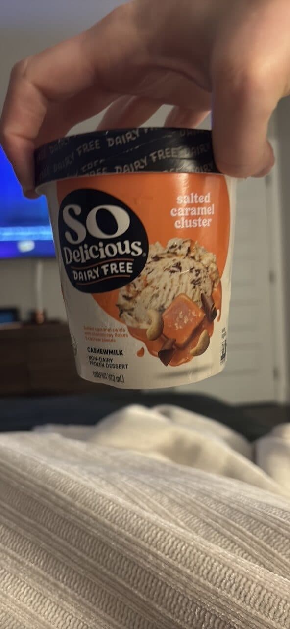 So Delicious salted caramel cluster packshot