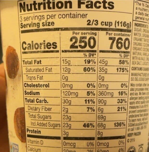 So Delicious Dairy Free Cashew Milk Non Dairy Frozen Dessert Dark Chocolate Truffle packshot