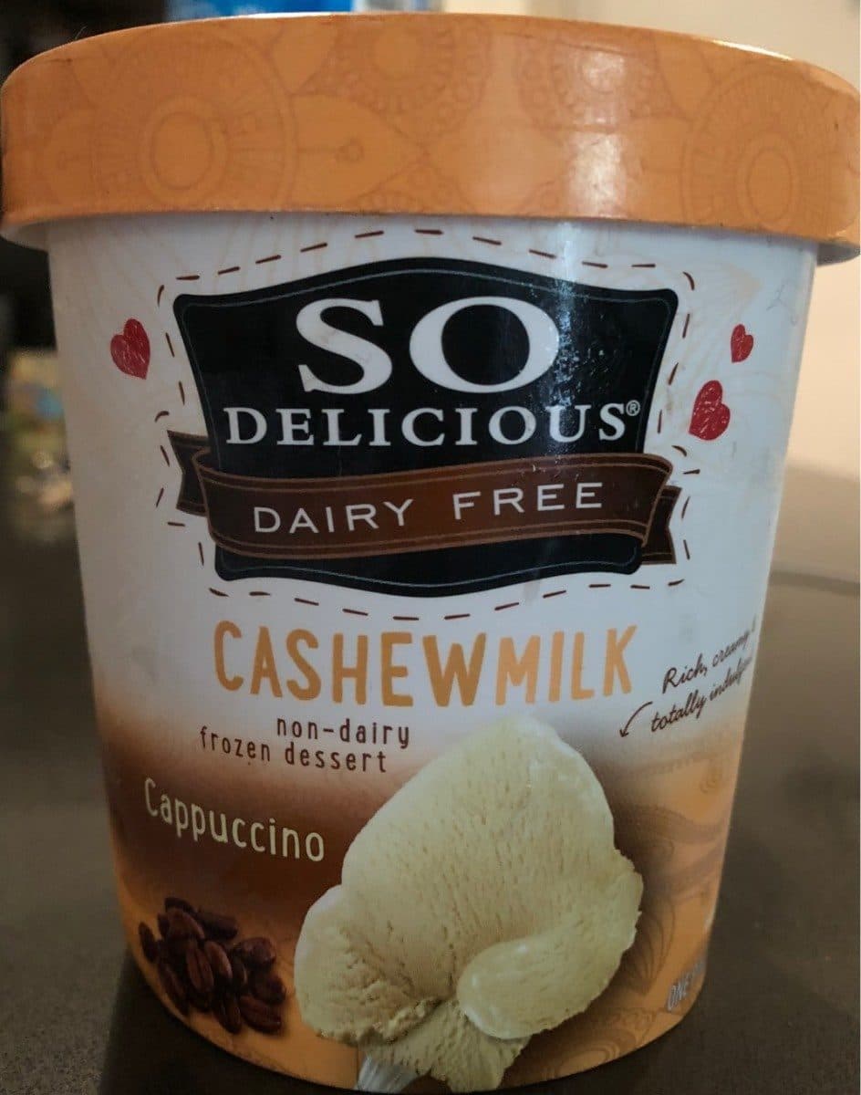 So Delicious Dairy Free Cappuccino cashew milk non-dairy frozen dessert, cappuccino packshot