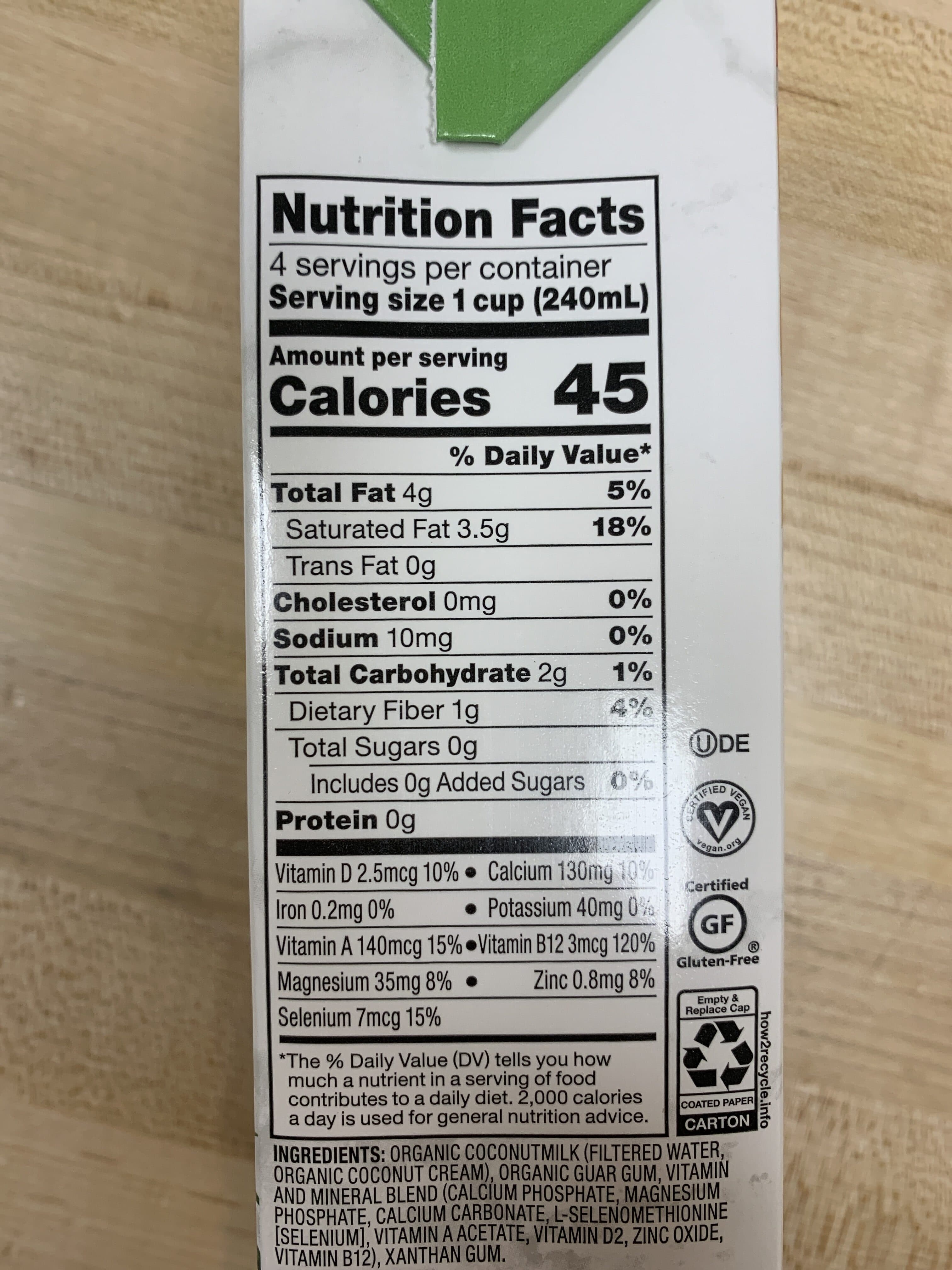 So Delicious Dairy Free Coconut Milk Beverage Unsweetened Shelf Stable packshot