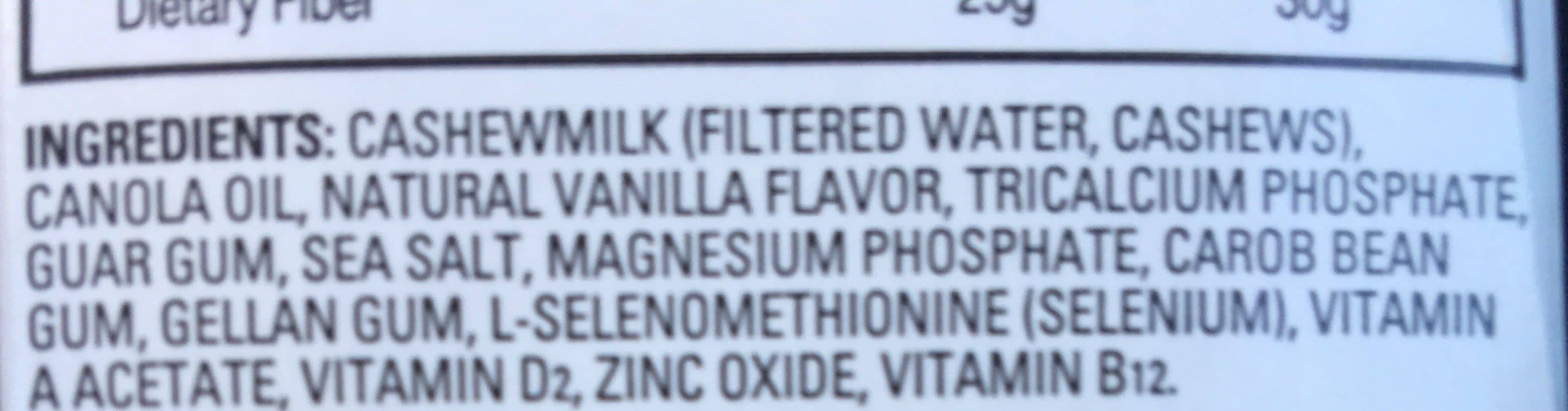So Delicious Dairy Free Unsweetened vanilla cashewmilk beverage packshot