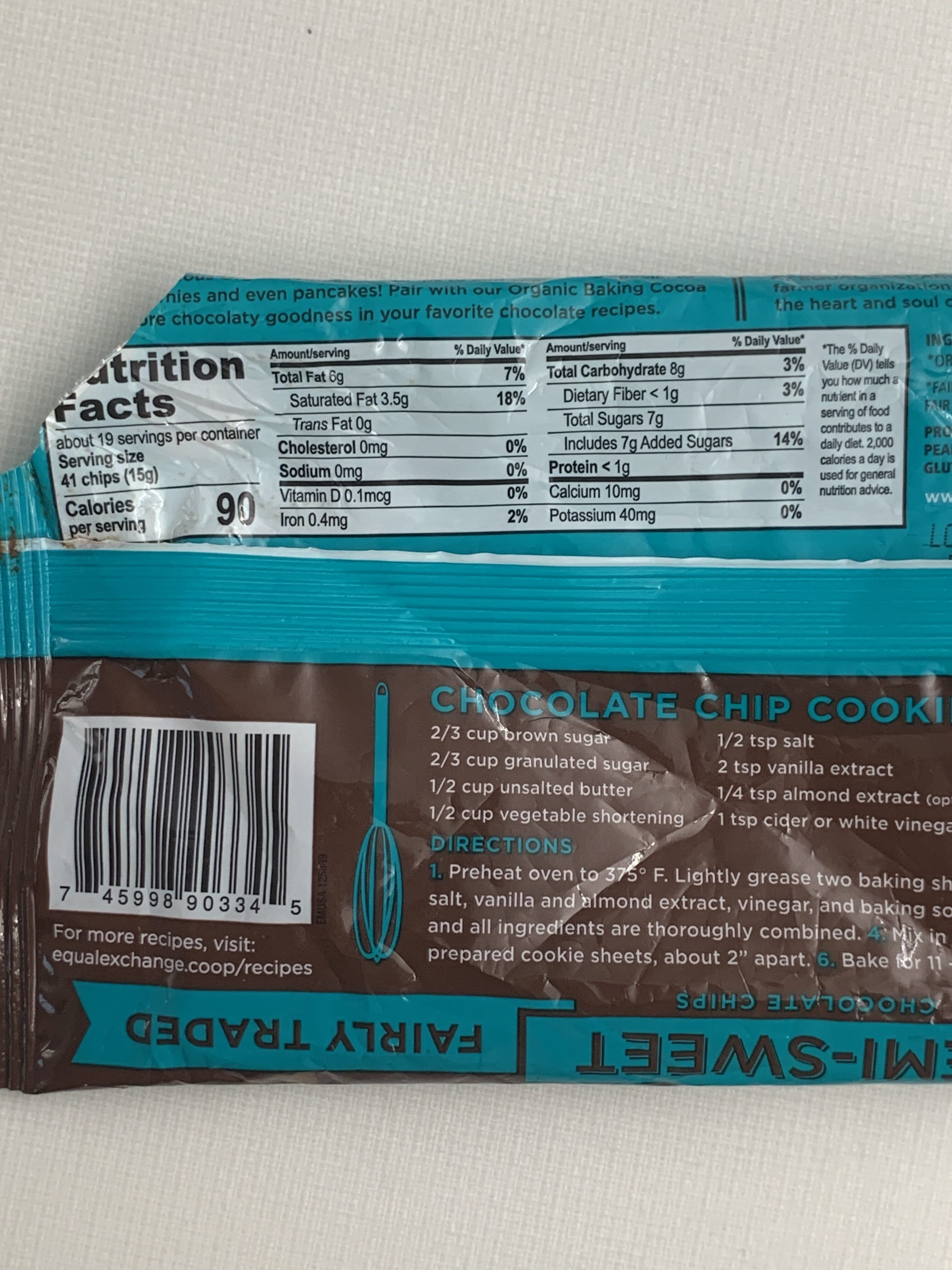 Equal Exchange Semi-Sweet Chocolate Chips packshot