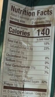 Ghirardelli Squares Dark Chocolate Mint packshot