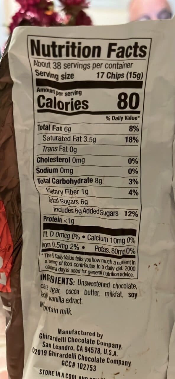 GHIRARDELLI BITTERSWEET CHOCOLATE CHIPS packshot