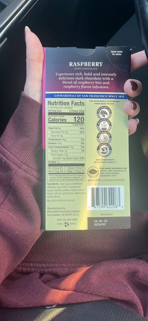 Ghirardelli Intense Dark Raspberry Dark Chocolate packshot