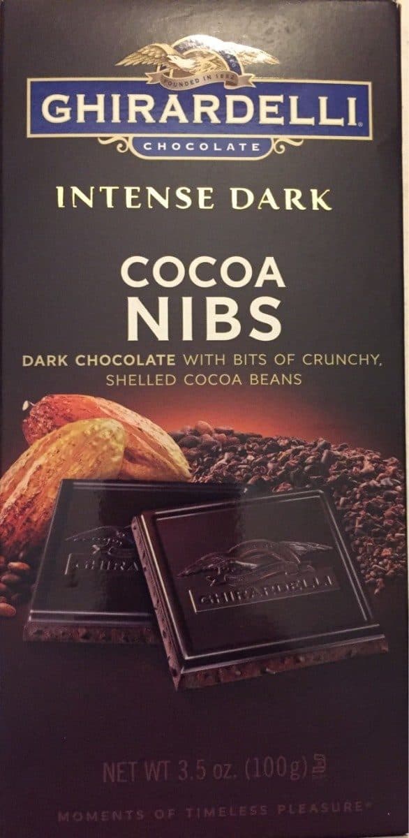 Ghirardelli Chocolate Intense dark chocolate cocoa nibs packshot
