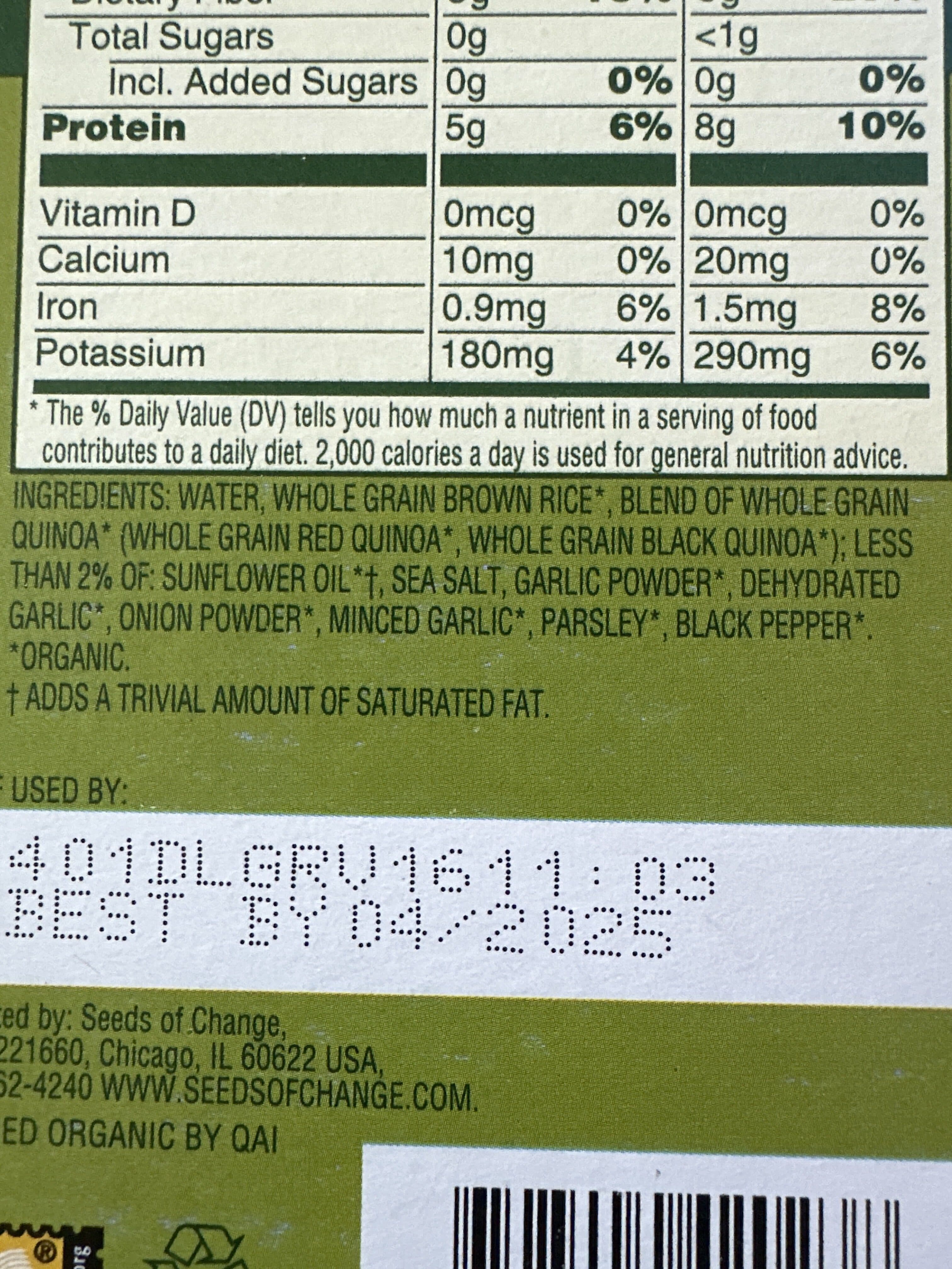 Seeds of Change Organic Quinoa & Brown Rice with Garlic packshot