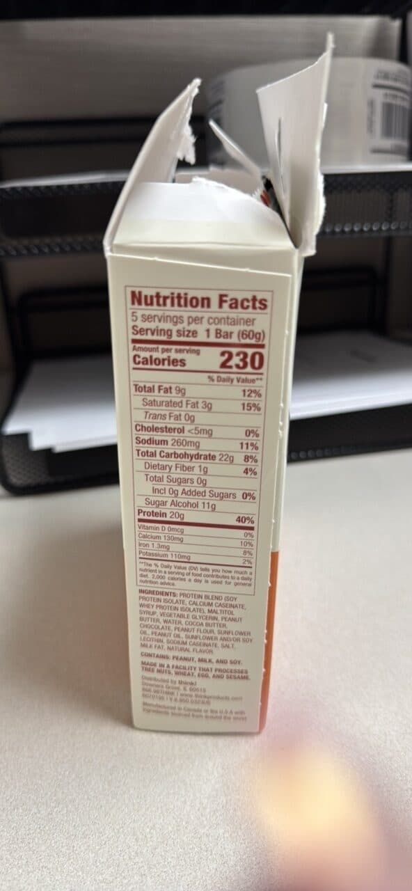 think! High Protein Protein Bar Creamy Peanut Butter packshot