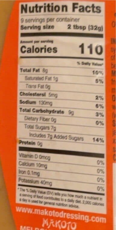 Makoto Orange ginger dressing packshot