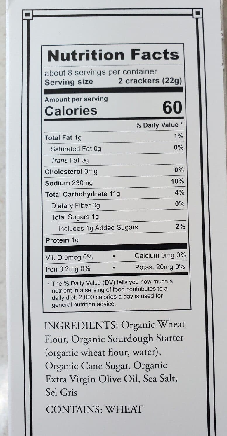 Rustic Bakery Organic Sel Gris Olive Oil Flatbread packshot