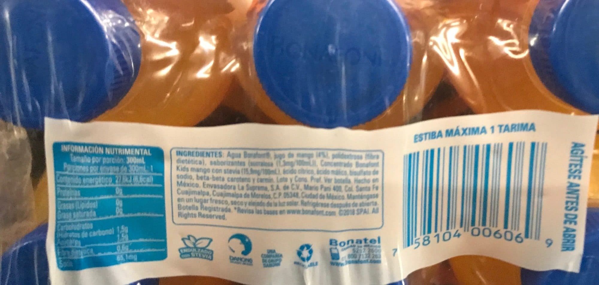 Bonafont Bonafont Kids Sabor Mango 6 piezas packshot