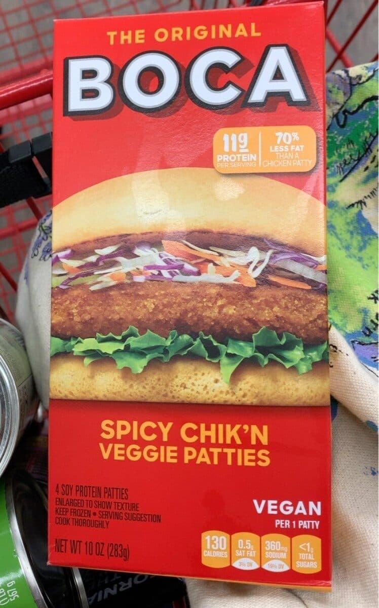 BOCA Spicy Chik'n Veggie Patties packshot