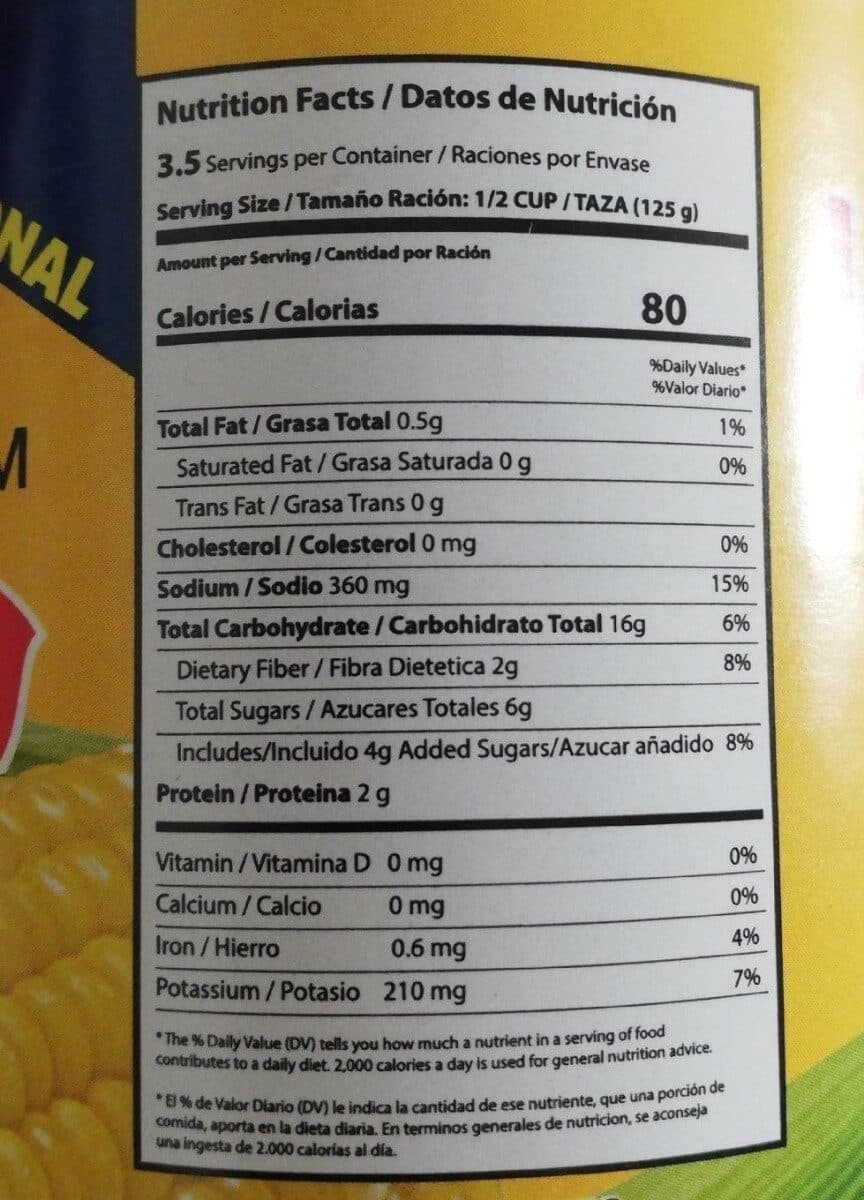 Open Food Facts Sweet Corn packshot