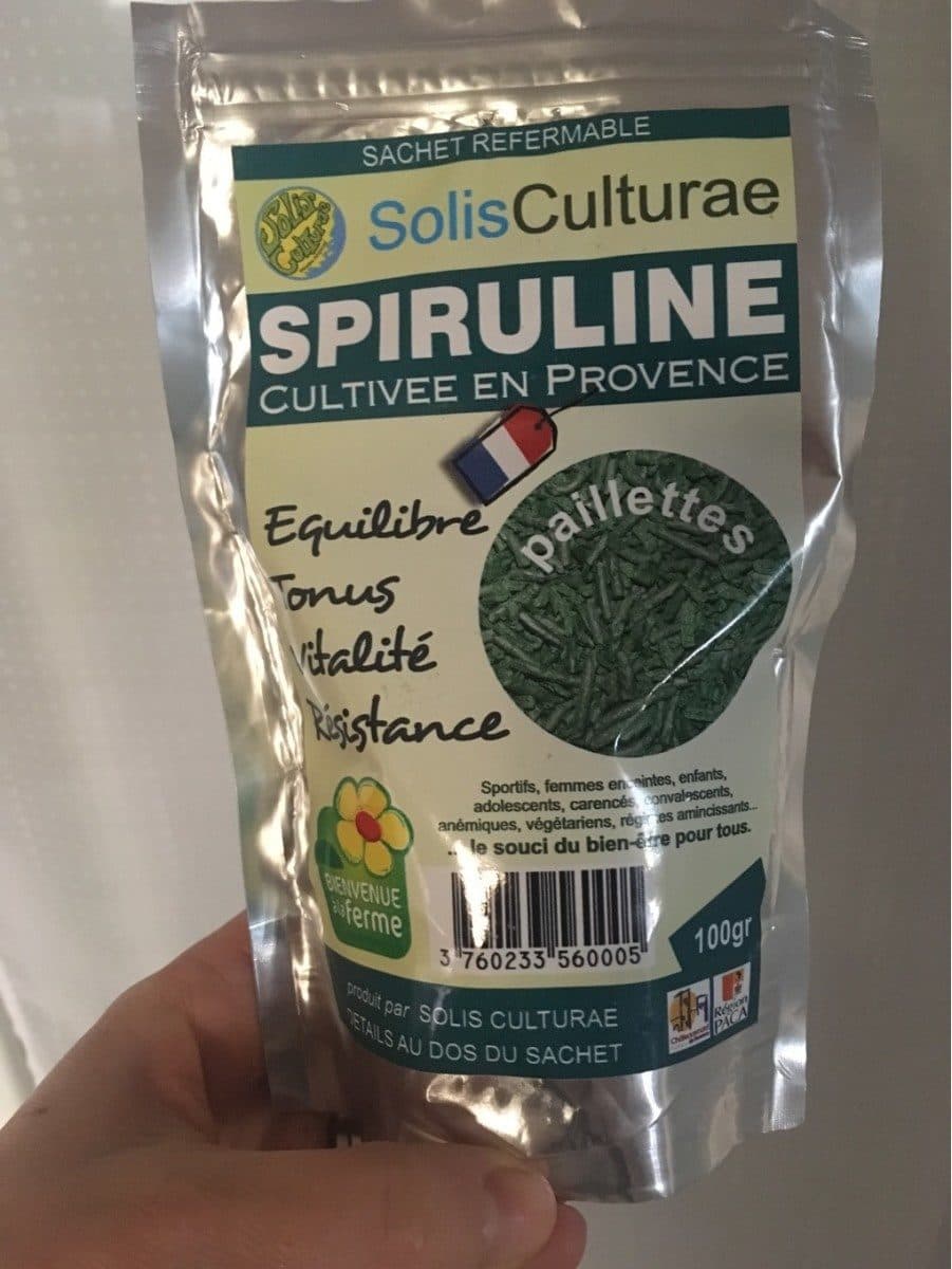 SolisCulturae Spiruline. Paillettes packshot