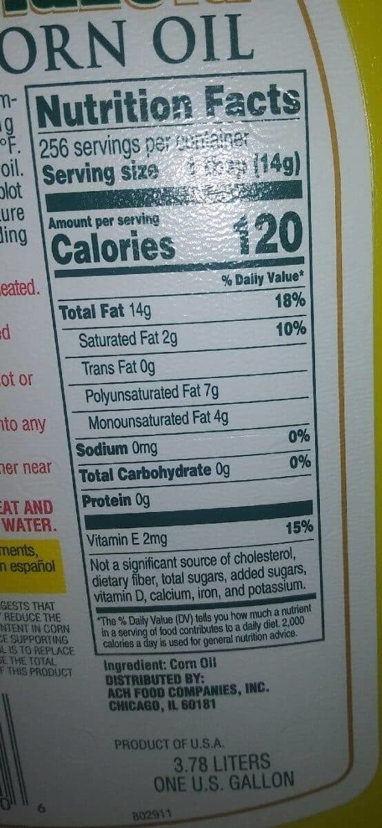 Mazola Pure corn oil packshot