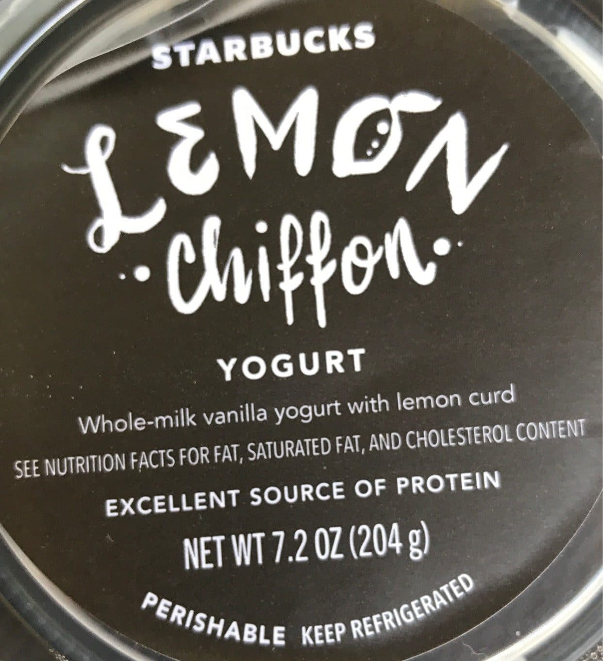Starbucks Lemon chiffon yogurt packshot