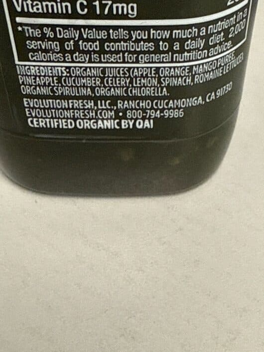 Evolution Fresh Organic Super Fruit Greens Cold-Pressed Fruit & Vegetable Juice Smoothie packshot