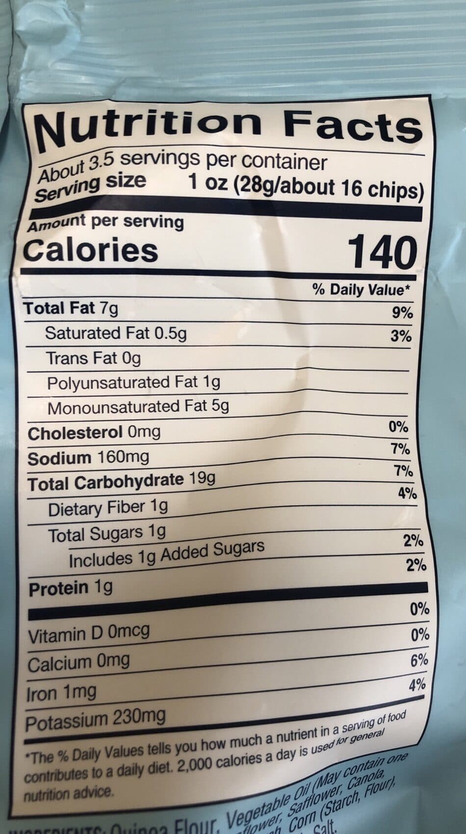 Simply Quinoa Chips Sea Salt packshot