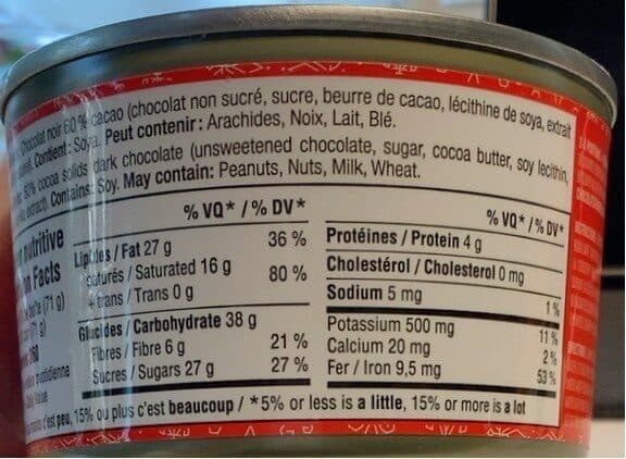 Chocolats Favoris Fondue au chocolat noir packshot