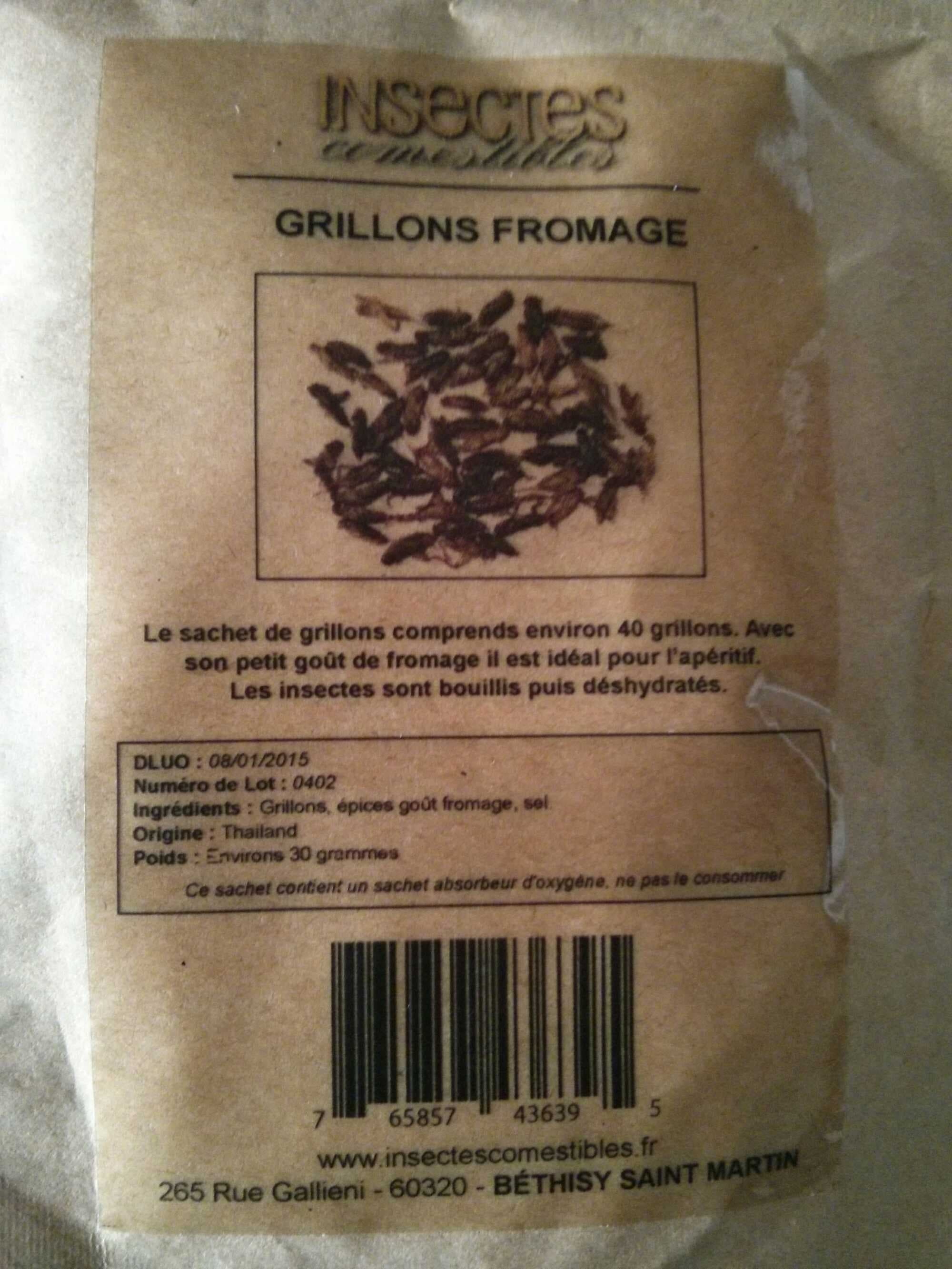 Insectes Comestibles Grillon Fromage packshot