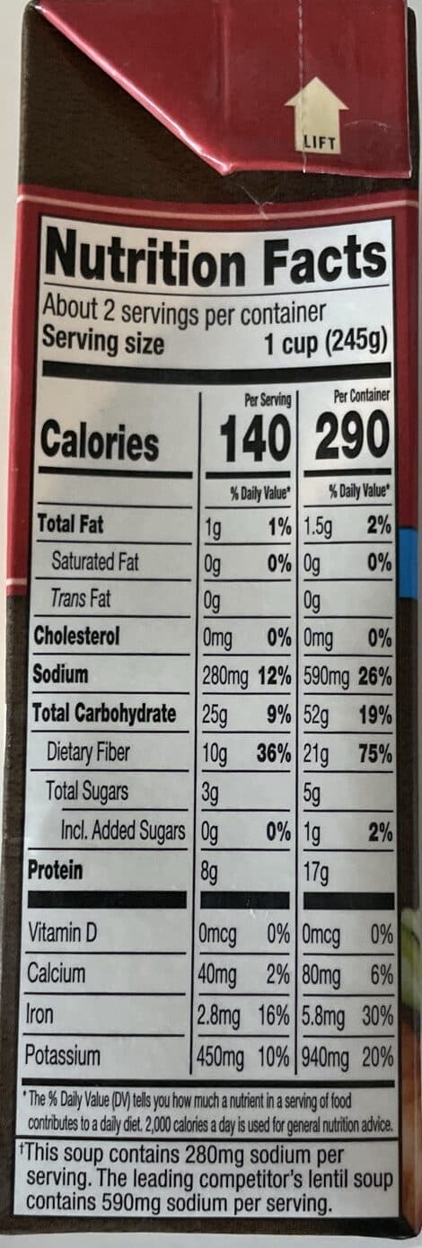 Dr. McDougall's Lentil Lower Sodium Soup packshot