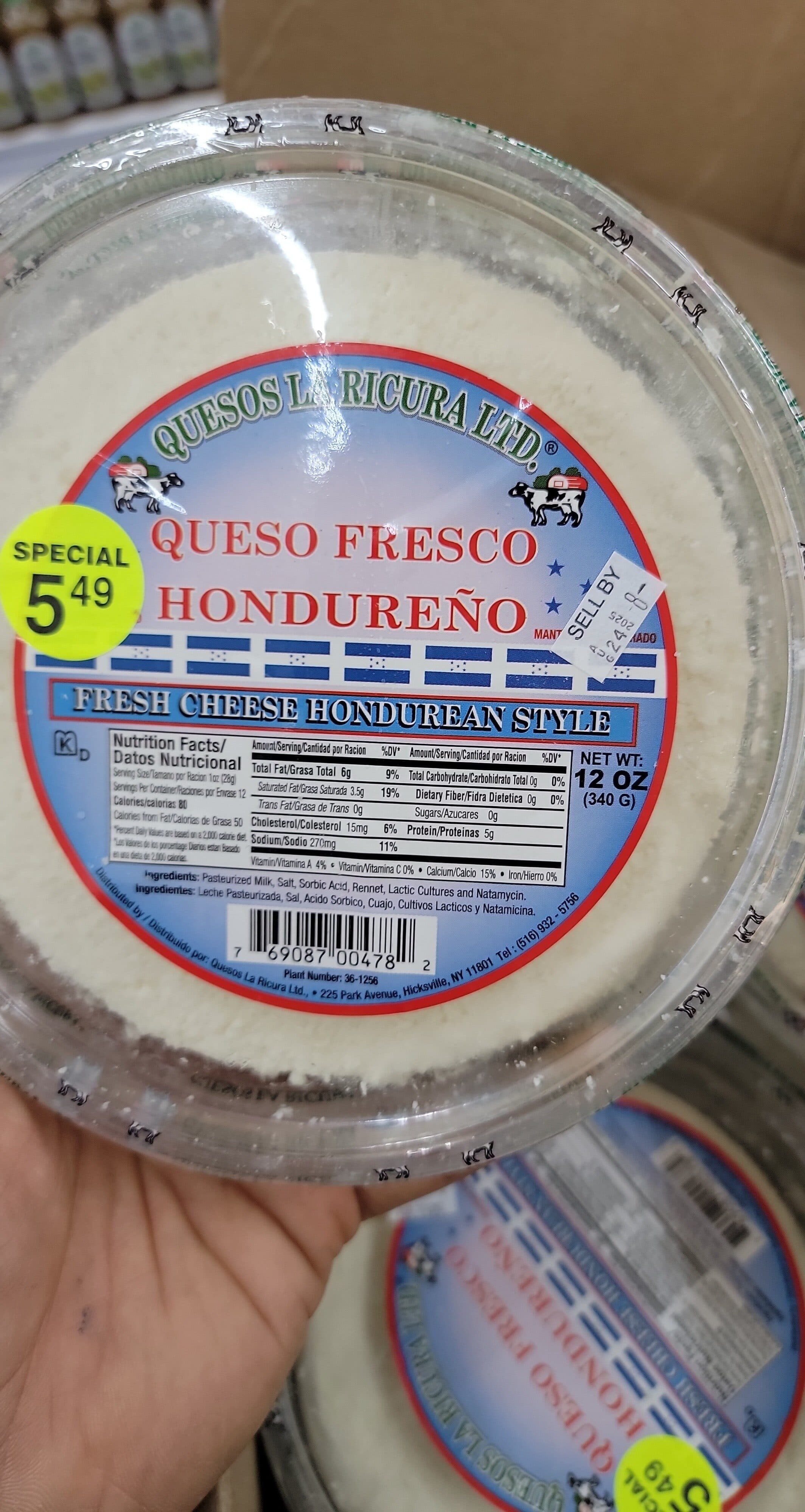 Quesos La Ricura Hondurean Style Fresh Cheese packshot