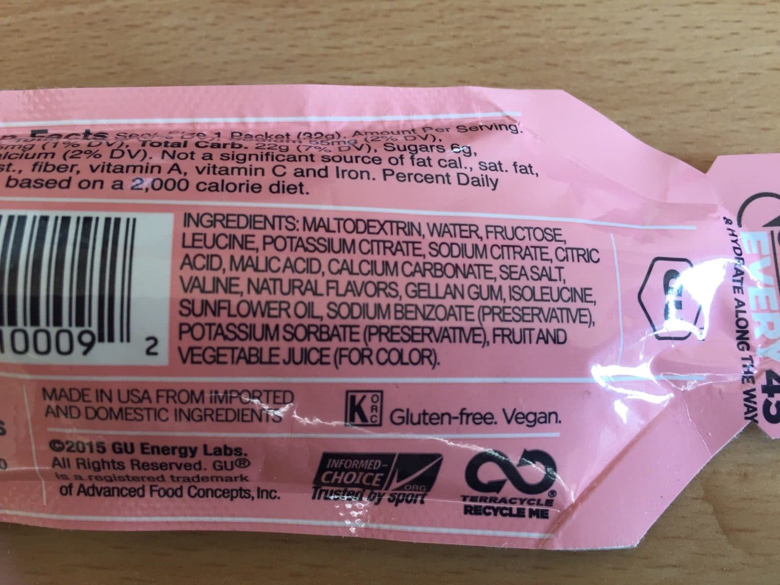GU Gu Energy gel Strawberry Banana packshot