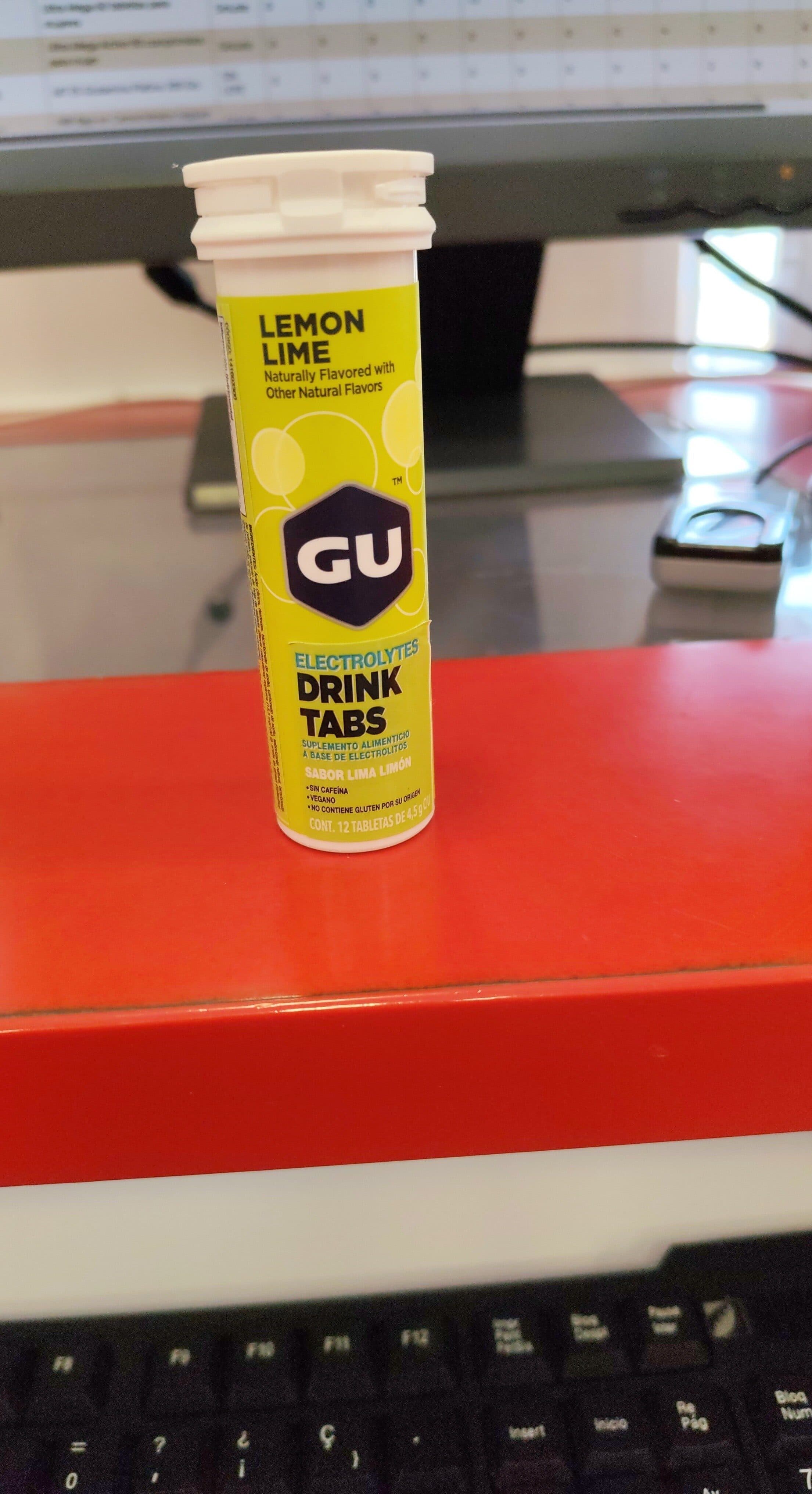 Gu Gu, hydration drink tabs, lemon lime packshot