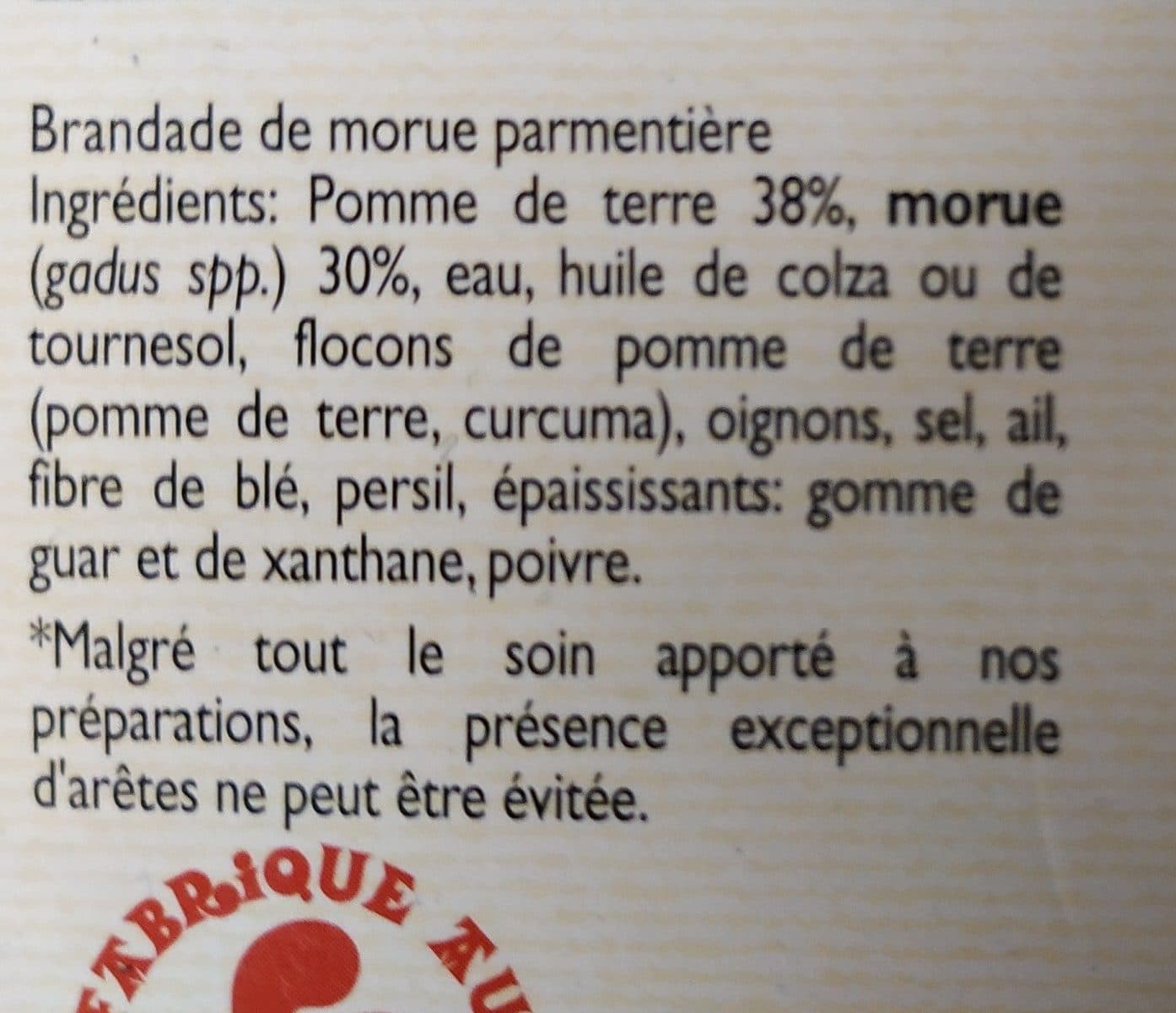 Pecheries Basques Brandade de morue parmentière packshot