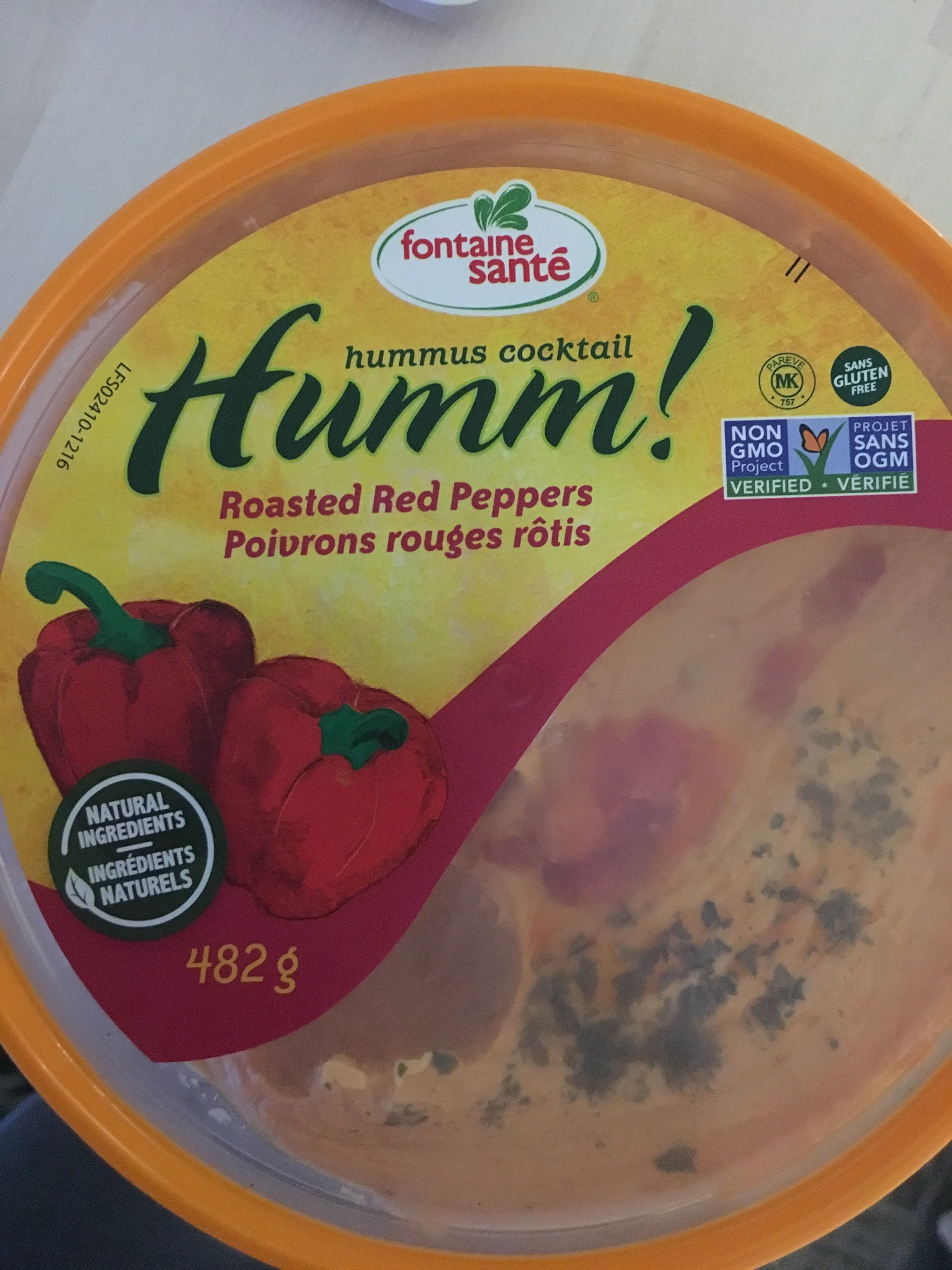 Fontaine Sante Roasted Red Pepper Hummus packshot
