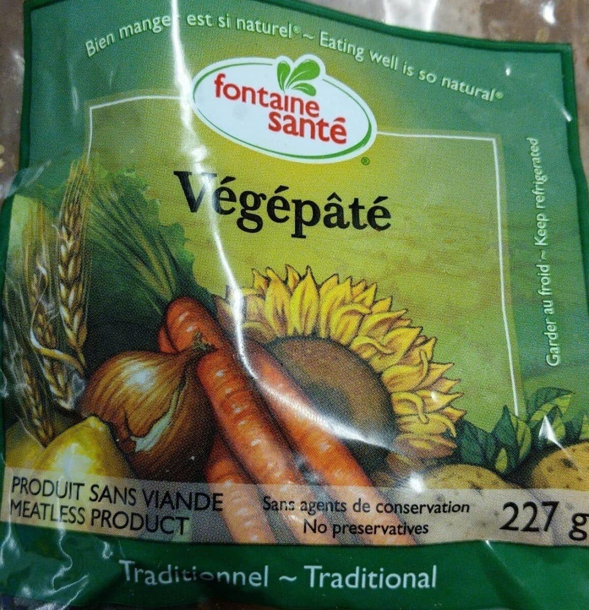 Fontaine Santé VégéPâté Traditionnel - Traditional packshot