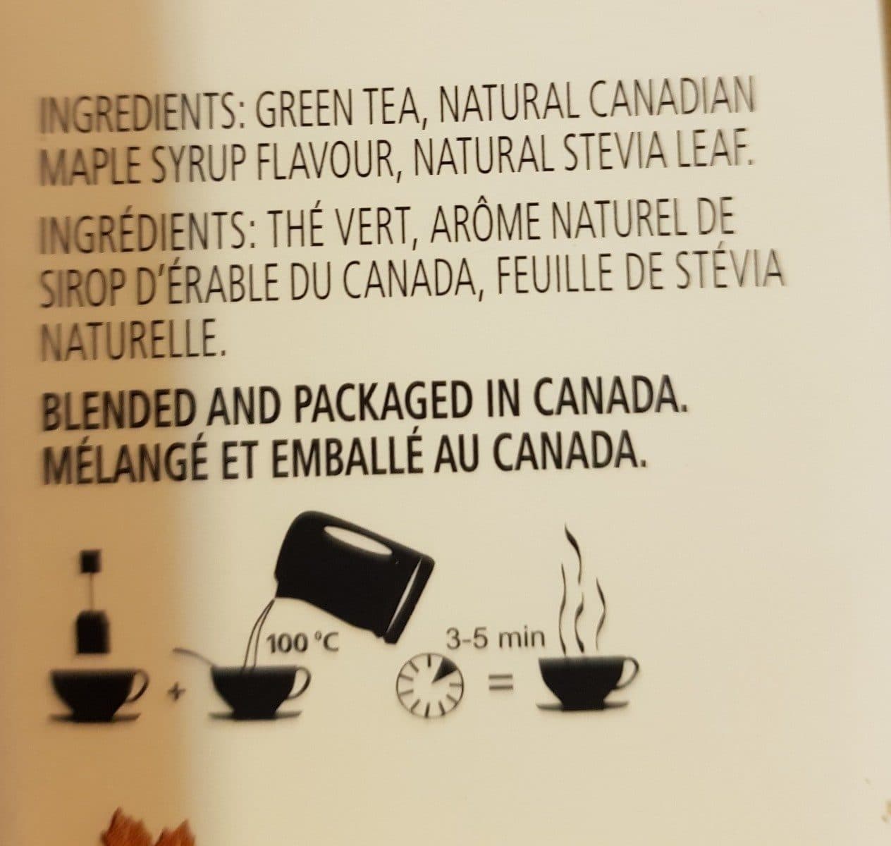 Open Food Facts Maple green tea packshot