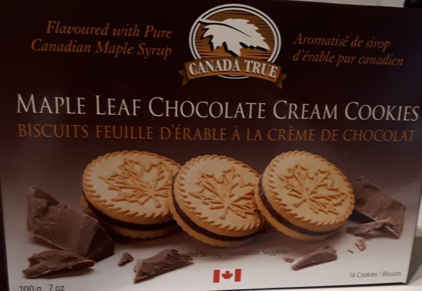 Open Food Facts Biscuits feuille d'érable à la crème de chocolat packshot