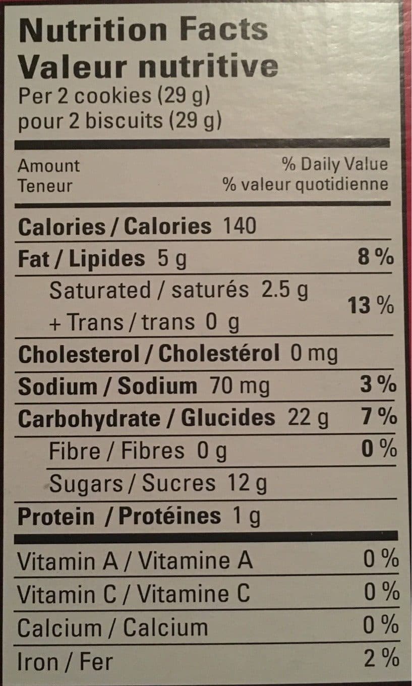 Canada True Maple cream cookies packshot