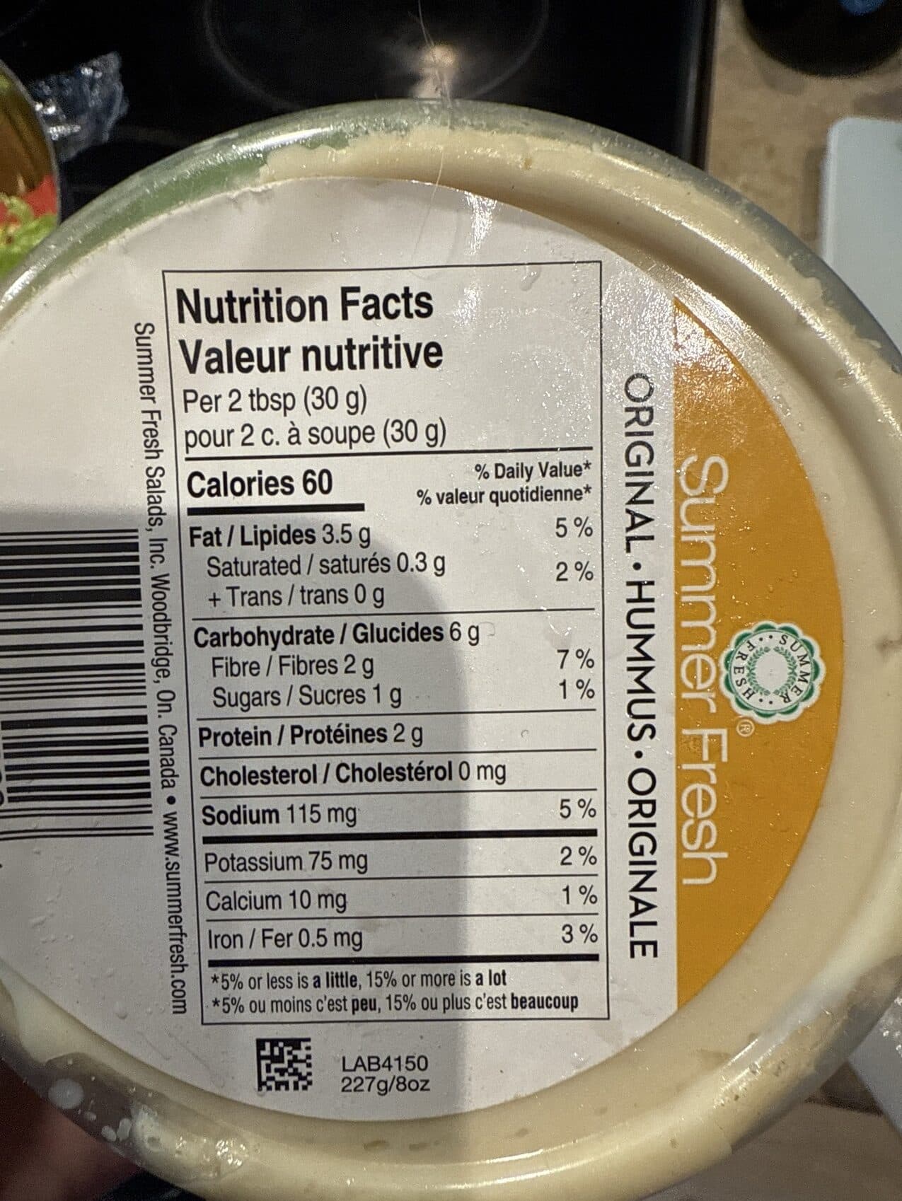 Summer Fresh Original Hummus packshot