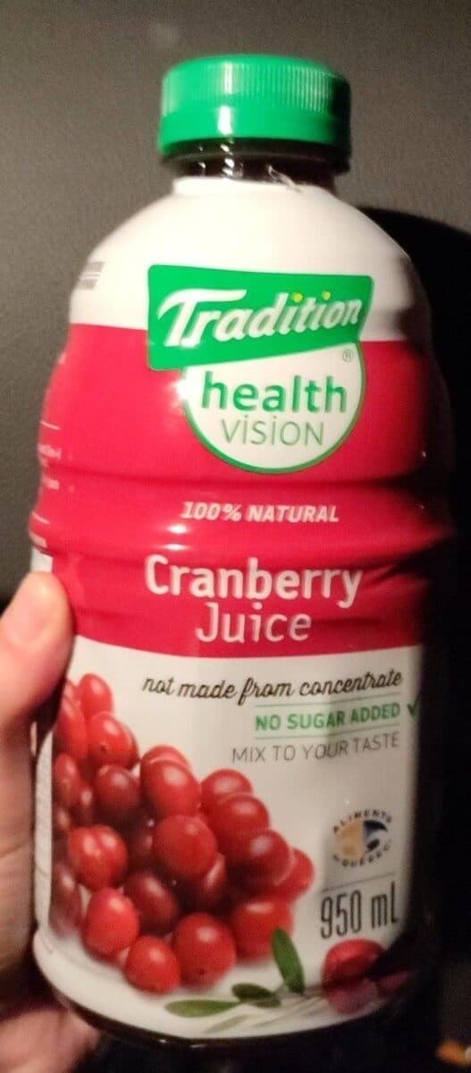Open Food Facts Tradition health Vision Cranberry Juice packshot