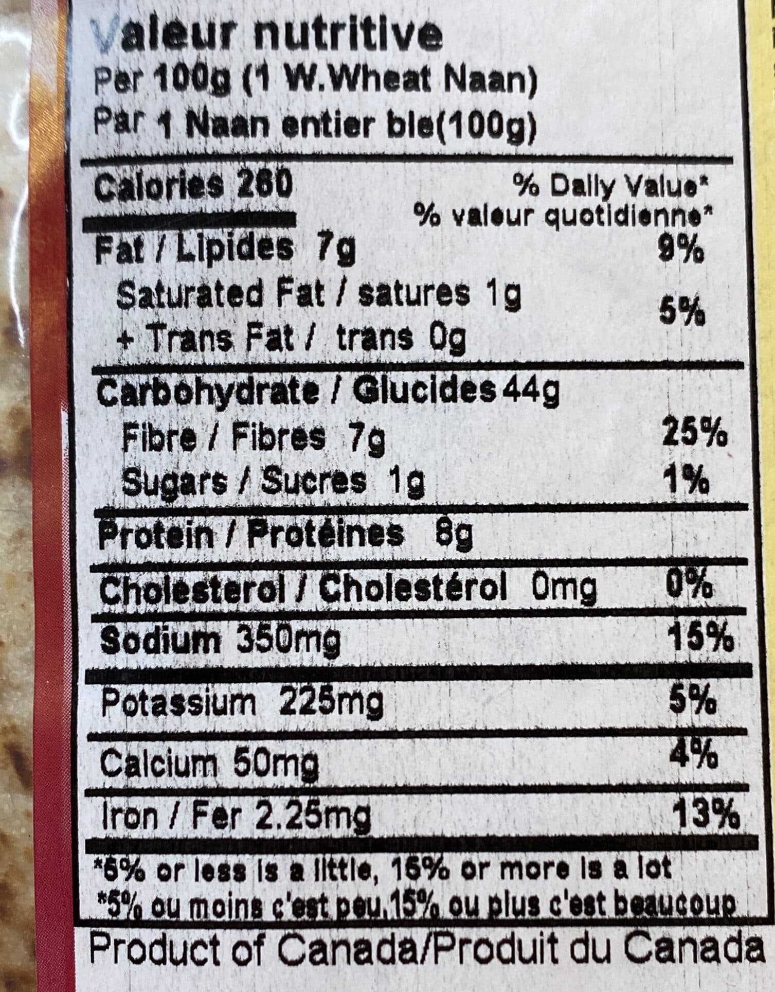 Indianlife Food Corp. Whole Wheat Naan packshot