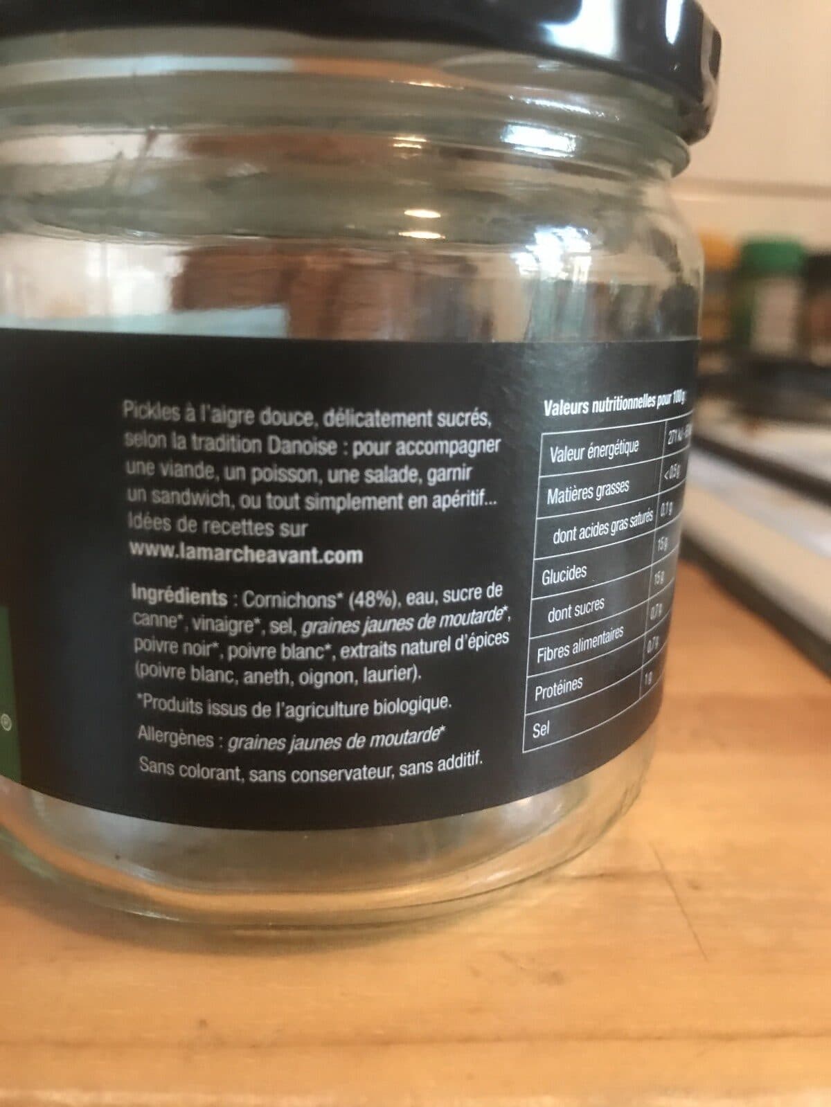 Open Food Facts Cornichons Pickles Doux packshot