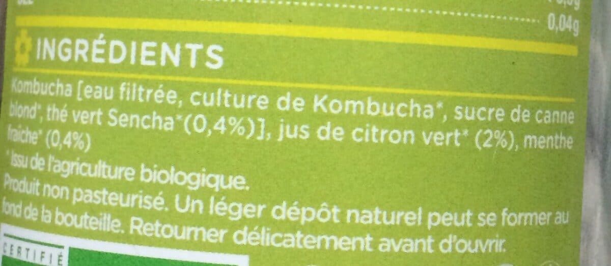 Open Food Facts Boisson au thé bio naturelle et petillante packshot